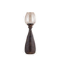 Windlicht Midi Brown mango wood stormlight luster glass S