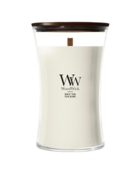 WW NEW White Teak Large Candle