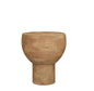 Natural mango wood sidetable on base round