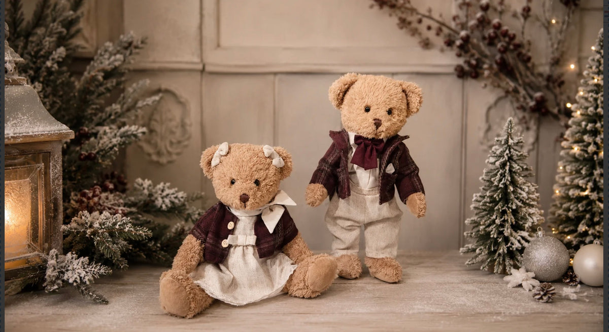 Koppel beer, beige - bordeaux outfit 30cm (2) (lim.ed)