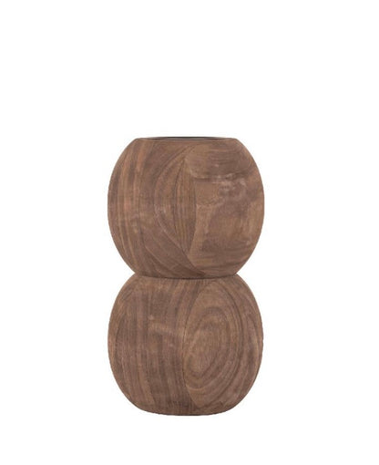 Kandelaar in dark brown 	17.0 x 17.0 x 28.0 cm