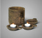Set of 6 Cups in Holder Majestic Brown D.12 H.12/3