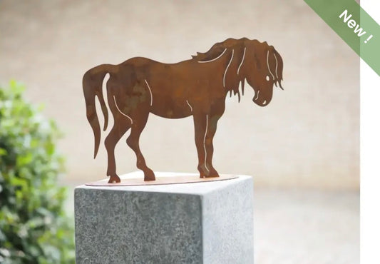 Paard roest staande 40x27cm
