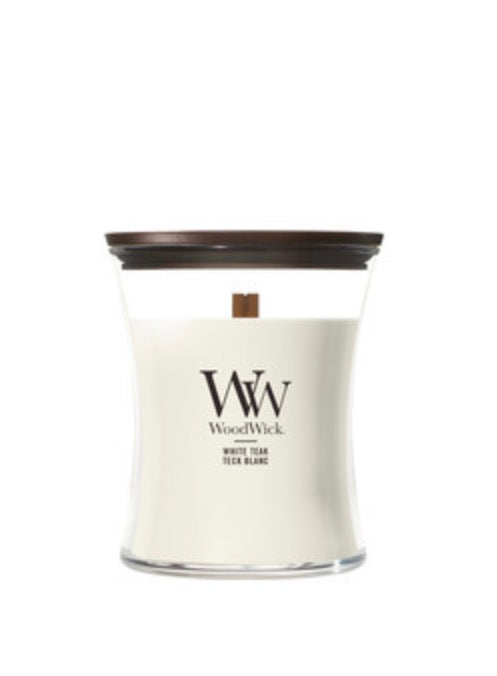 WW NEW White Teak Medium Candle