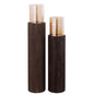 Vloerkandelaar in dark brown incl glas 28.0 x 28.0 x 110.0 cm