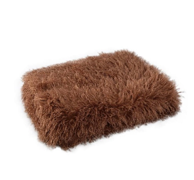 Fluffy deken bruin 170.0 x 140.0 x 1.0 cm