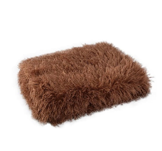 Fluffy deken bruin 170.0 x 140.0 x 1.0 cm