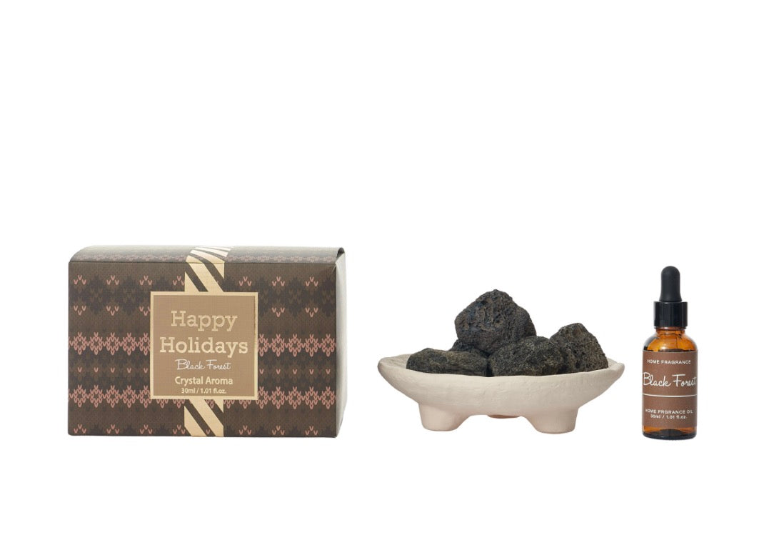 Happy holiday schaaltje ( black forest)  met stenen en geurdruppels